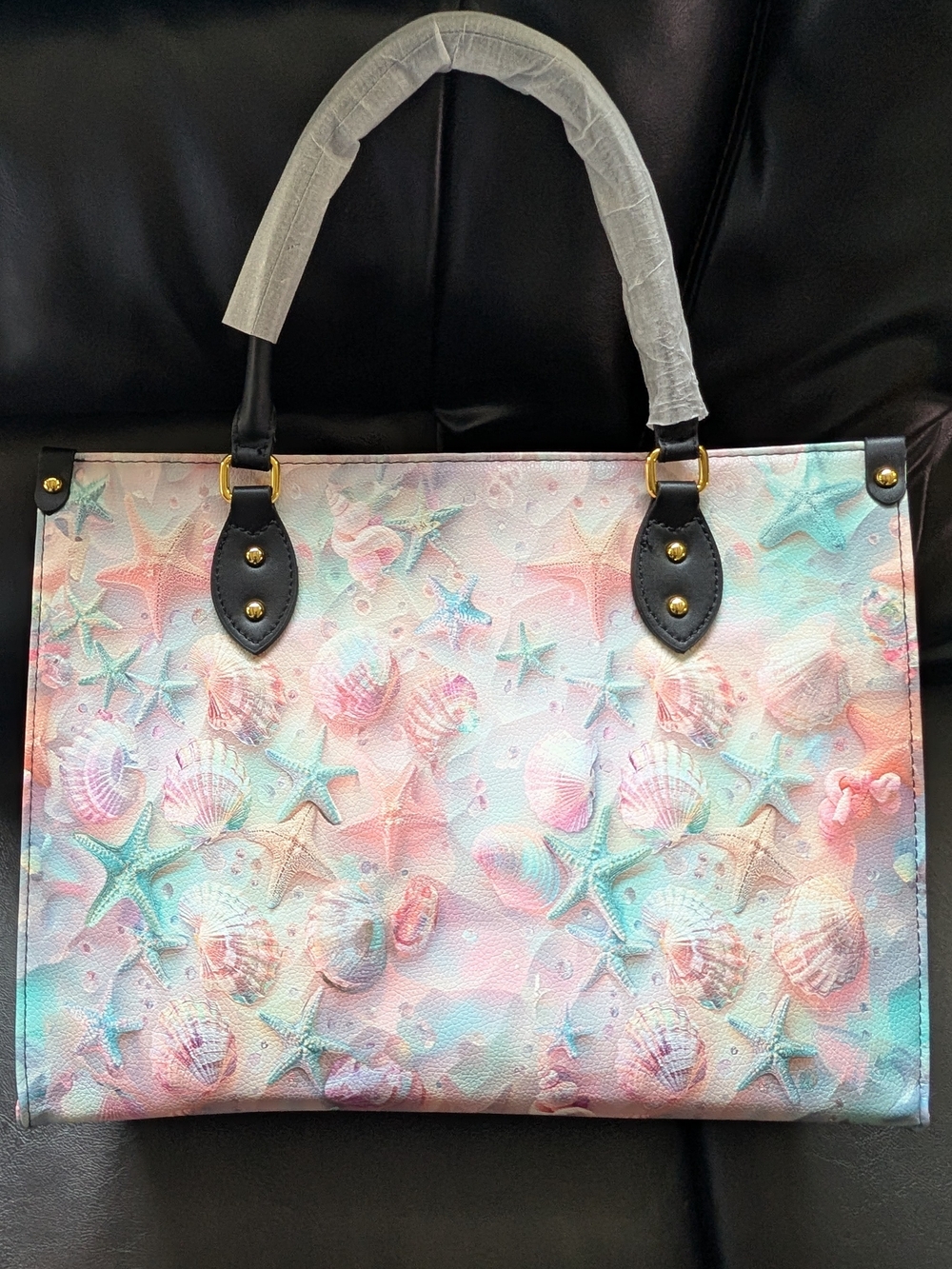 Beach Veganique Leather Tote Bag (Coastal Shell, Medium)